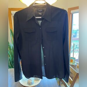 Express Black Button down Blouse